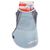 Manteau rafraîchissant Flamingo Frozen, tissu mesh bleu et gris, étiquette visible avec texte anglais « Cooling Coat Frozen » et « Keeps your dog cool »